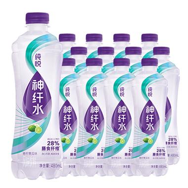 Coca Cola 可口可乐 纯悦 神纤水 纤维纯净水 青柠黄瓜味 480ml12瓶-1.jpg